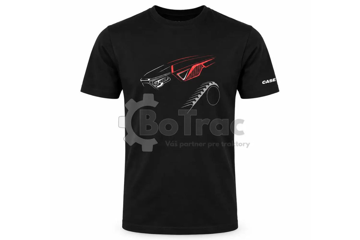 Case IH čierne unisex tričko s motívom traktora - Case unisex tractor t shirt