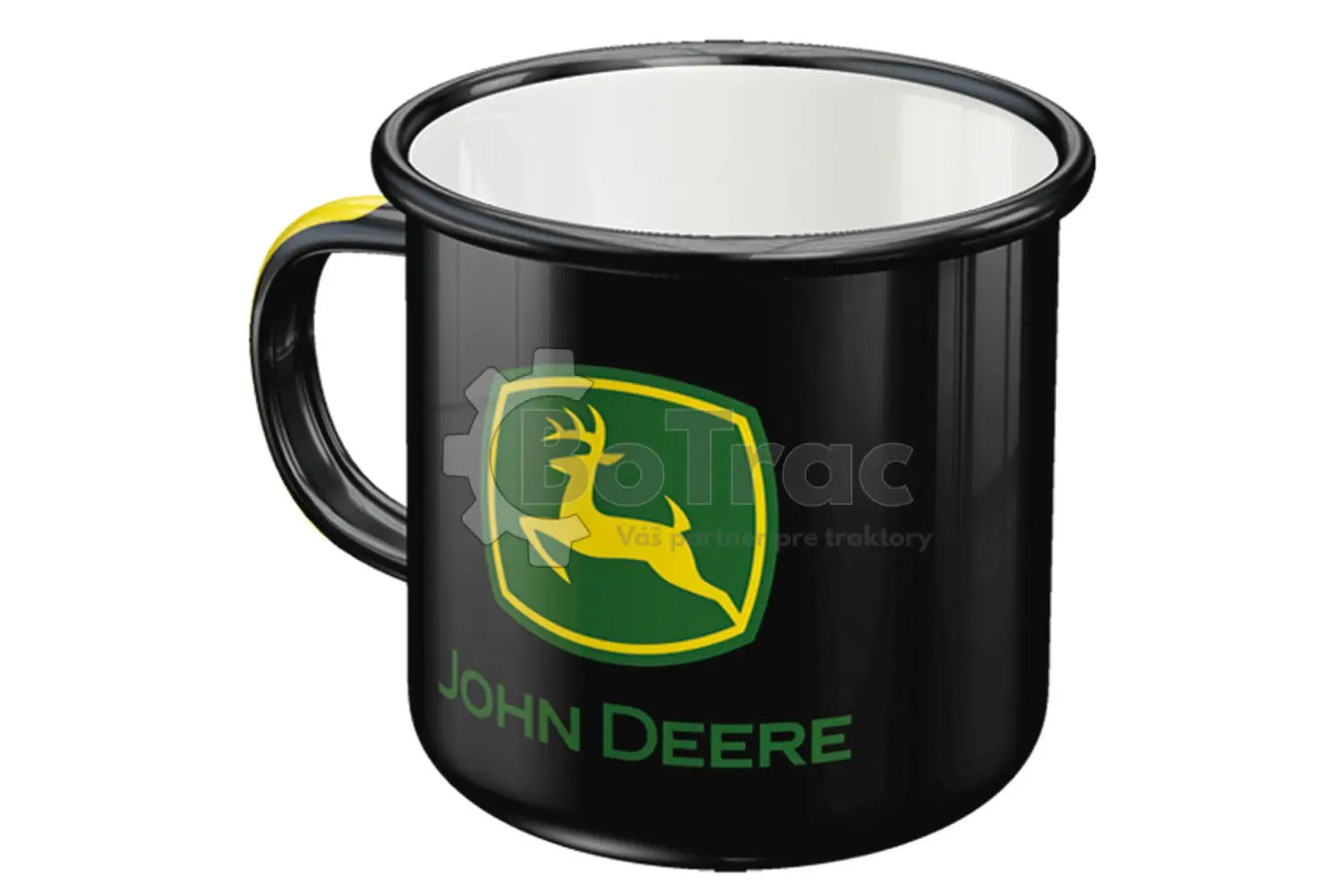 Čierny smaltovaný hrnček John Deere (360ml) - Fekete / 360ml - Enamel mug