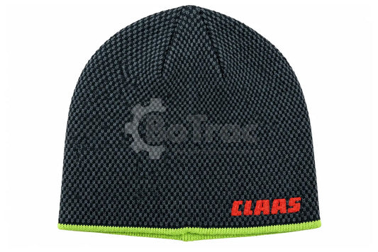 CLAAS sivá pletená zimná čiapka so zeleným pásom - Claas - Claas beanie with green line