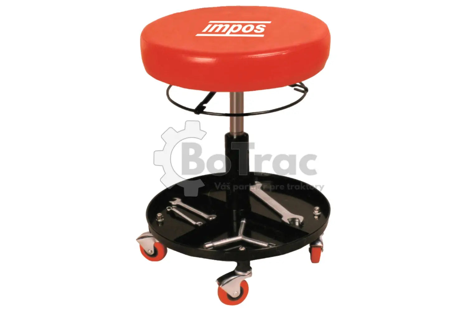 Impos Dielenská stolička s kolieskami - Červený / Impos - Impos chair work