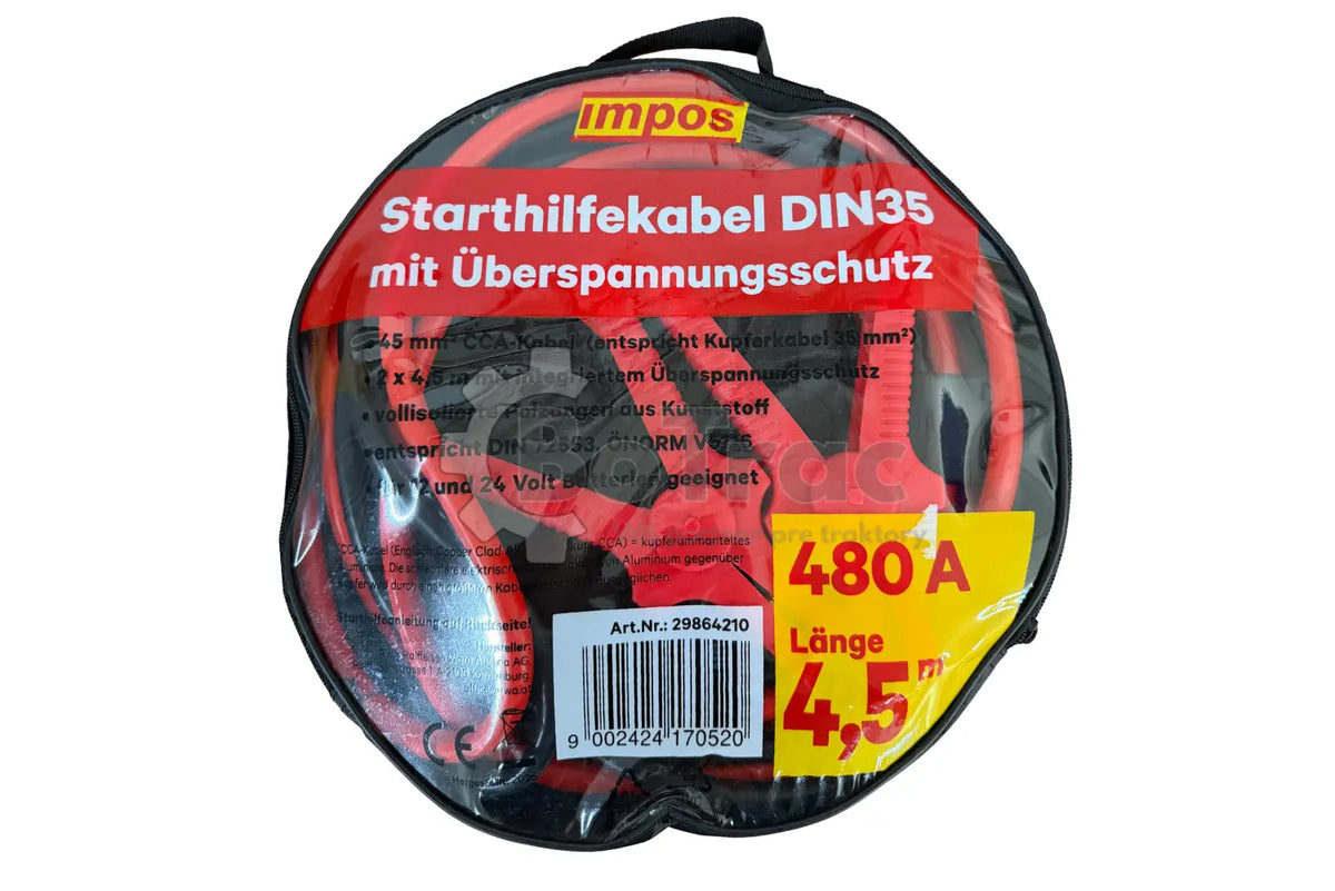 IMPOS hliníkové štartovacie káble s ochranou proti prepätiu - 4.500 x 45mm² - Impos - Impos starting cables 4500x45mm