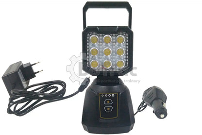 Impos LED Akumulátorový pracovný reflektor 27W - Čierna / Hliník a Polykarbonát / Impos - Big light 27w