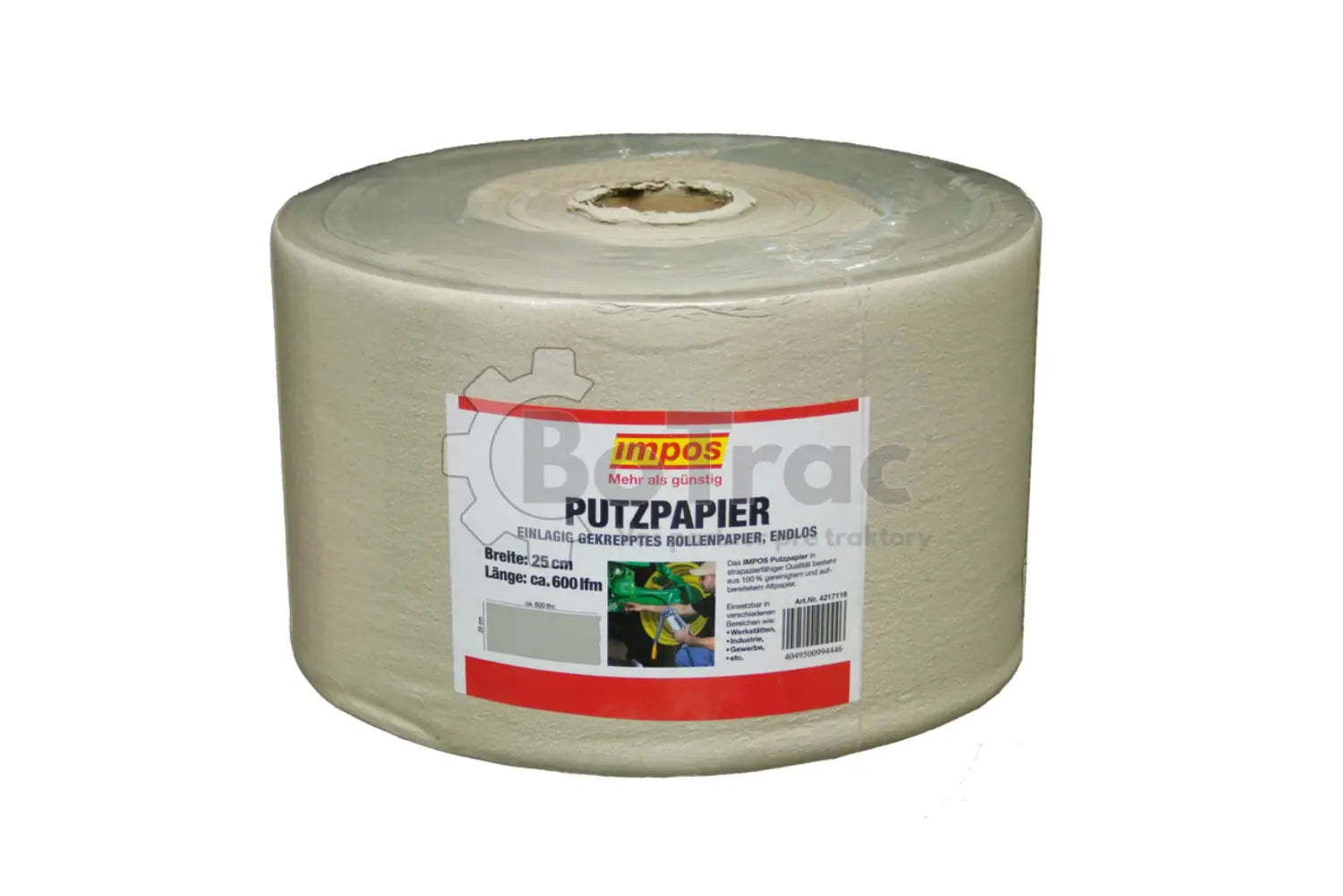 Impos Sivý priemyselný čistiaci papier (600m) - Šedá / Impos - Brown paper