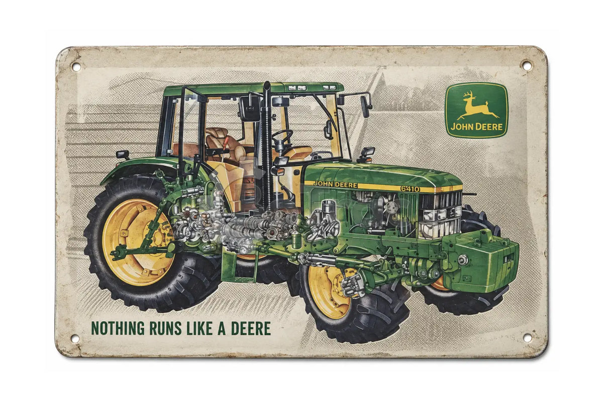 John Deere 6410 Traktor plechová ceduľa - John Deere - JD 6410 tractor metal table