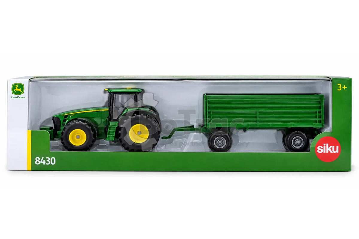 John Deere 8430 traktor s vlečkou – 1:50 - John Deere - JD 8430 with trailer 1:50