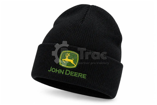 John Deere čierna pletená čiapka - John Deere - John deere winter black beanie 3d