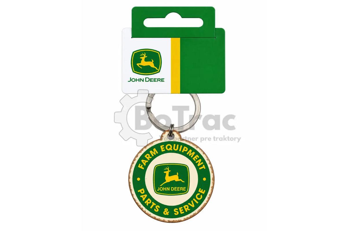 John Deere „Farm Equipment Parts & Service“ kľúčenka - John Deere - JD farm equipment keychain