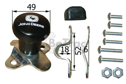 John Deere gombík na volant standard čierny – univerzálny - John Deere - JD classic wheel button