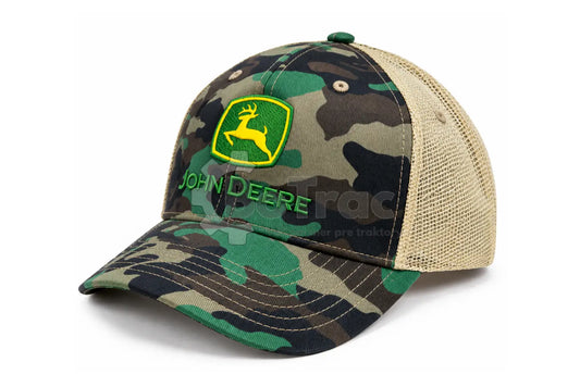 John Deere maskáčová sieťovaná šiltovka Trucker - John Deere - JD camo trucker hat