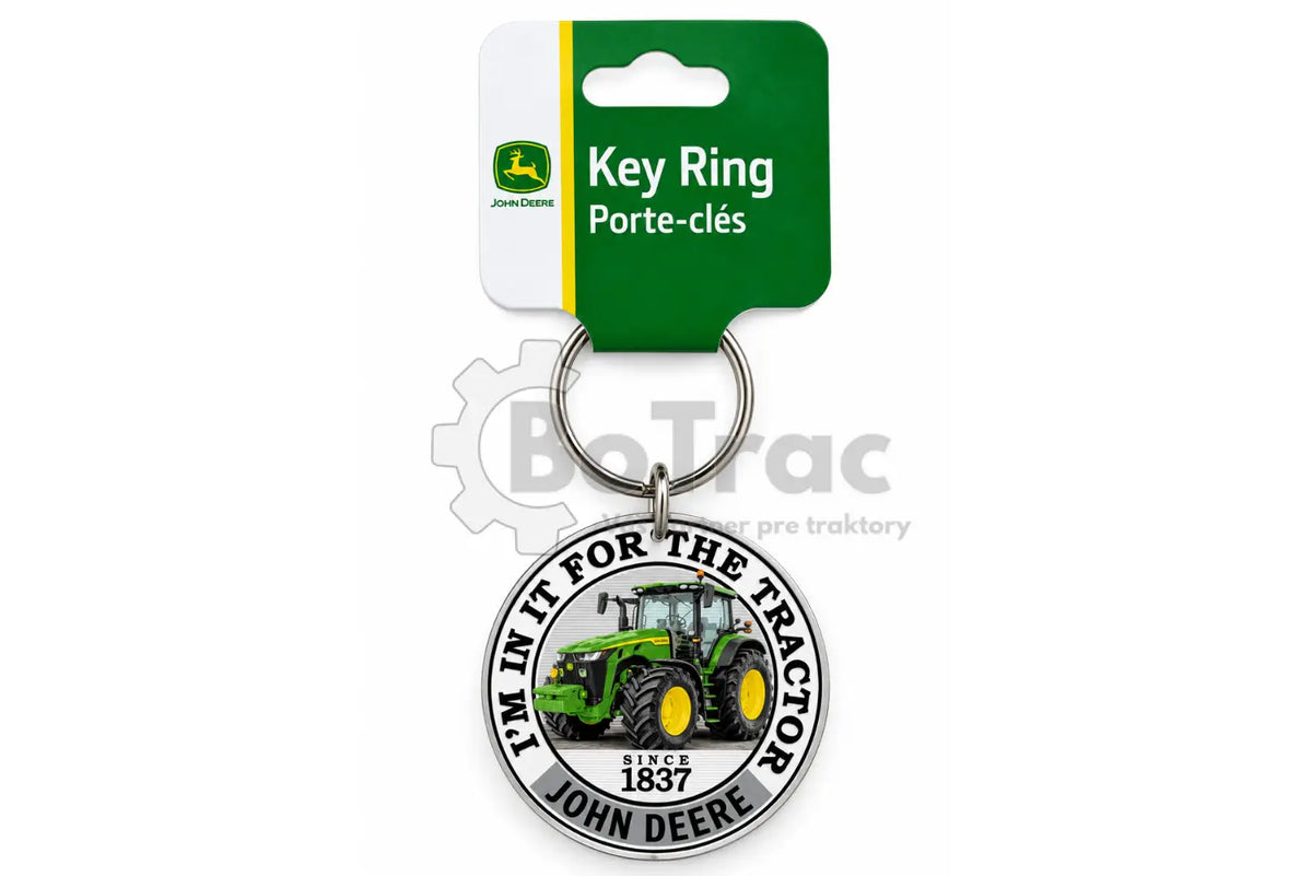 John Deere okrúhla kľúčenka s traktorom 8R - John Deere - JD circle 8r keychain