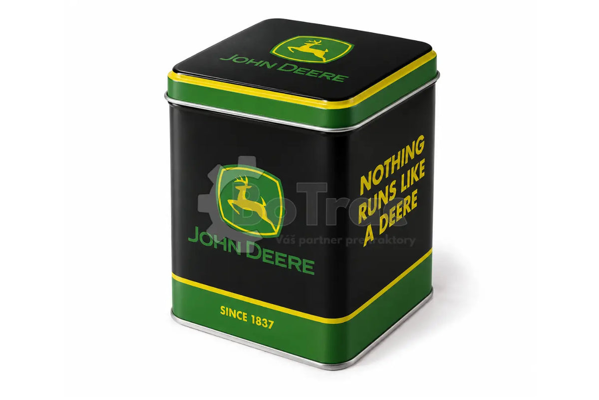 John Deere plechová dóza „Logo Black” - John Deere - JD tea box logo