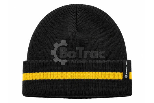 New Holland Čierna pletená čiapka so žltým pásikom - New Holland - New holland black beanie w yellow line