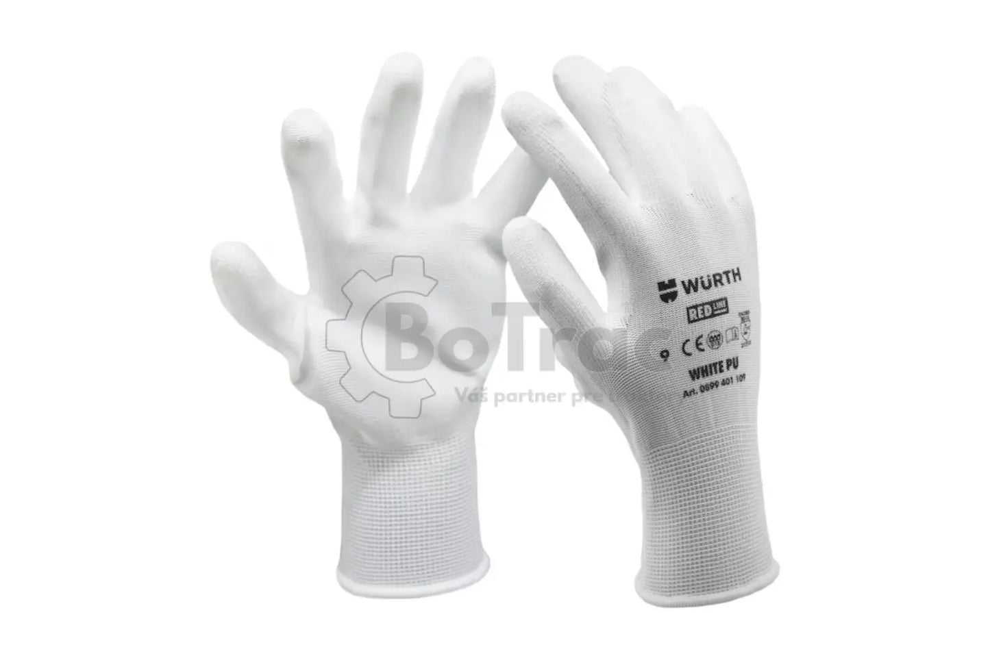 Würth ochranné rukavice PU – biele - Biely / 7 (S) - Würth white glove